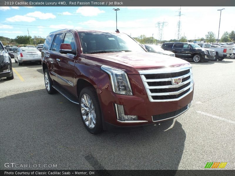 Red Passion Tintcoat / Jet Black 2019 Cadillac Escalade Luxury 4WD