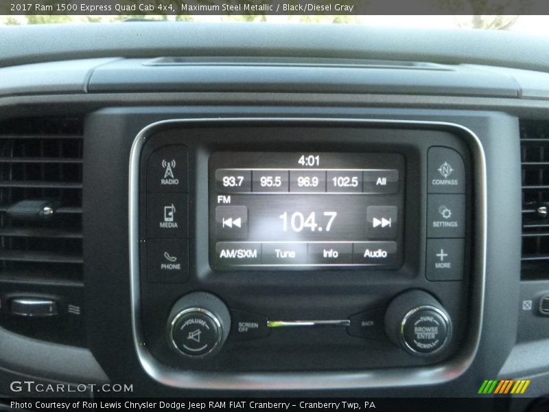 Maximum Steel Metallic / Black/Diesel Gray 2017 Ram 1500 Express Quad Cab 4x4