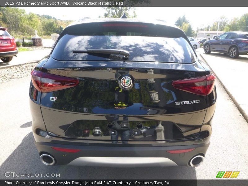 Volcano Black Metallic / Red 2019 Alfa Romeo Stelvio Sport AWD