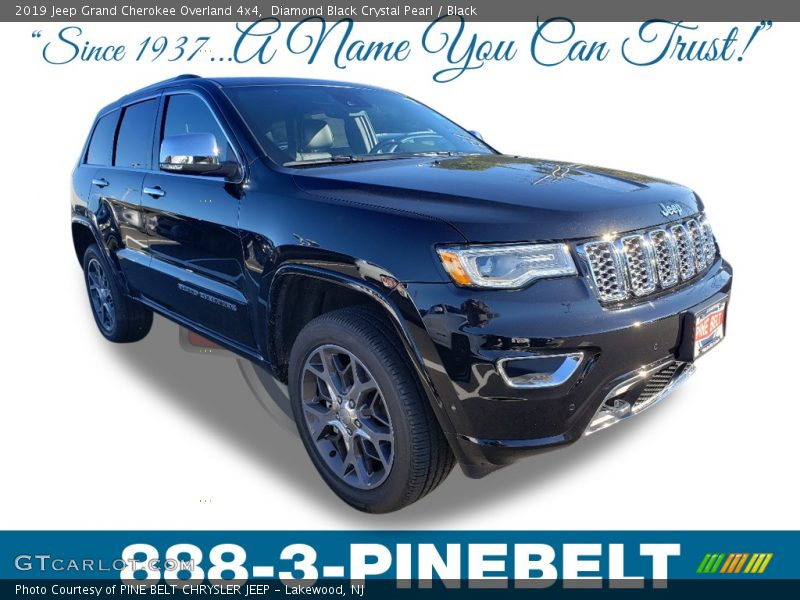 Diamond Black Crystal Pearl / Black 2019 Jeep Grand Cherokee Overland 4x4