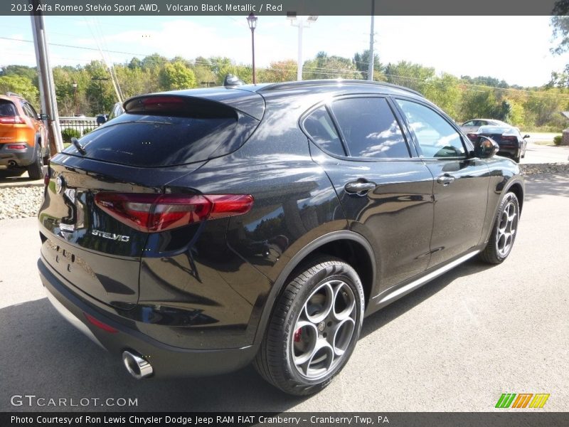 Volcano Black Metallic / Red 2019 Alfa Romeo Stelvio Sport AWD