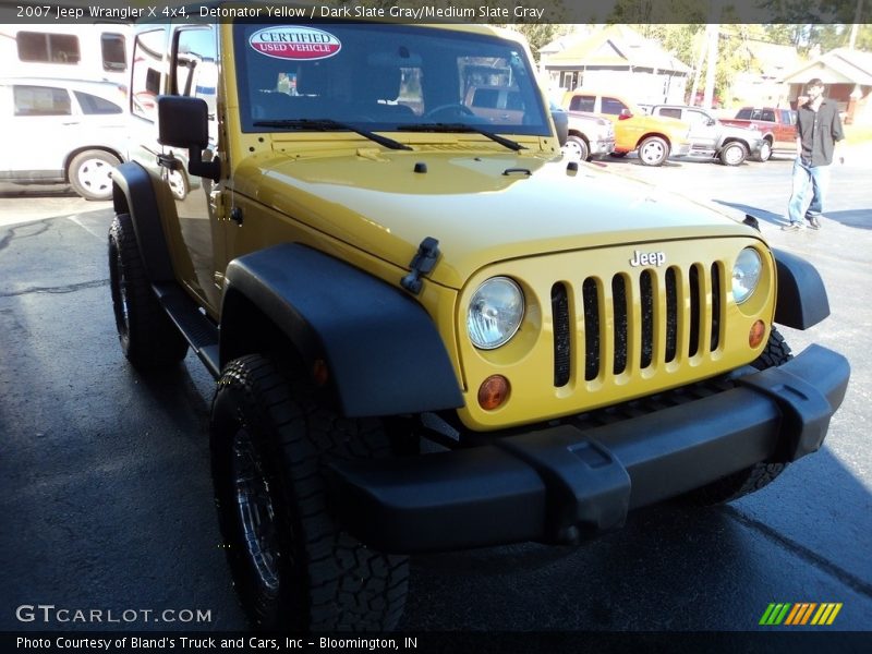 Detonator Yellow / Dark Slate Gray/Medium Slate Gray 2007 Jeep Wrangler X 4x4