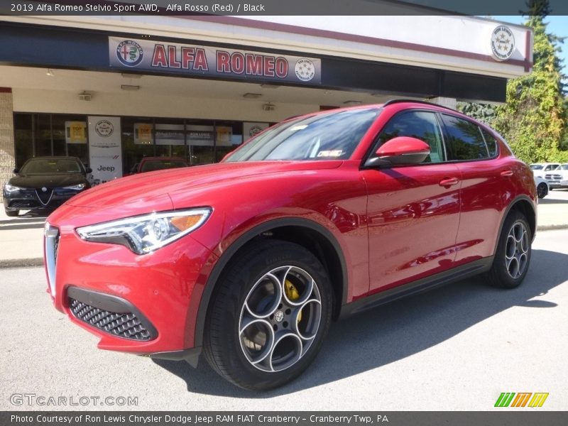 Alfa Rosso (Red) / Black 2019 Alfa Romeo Stelvio Sport AWD