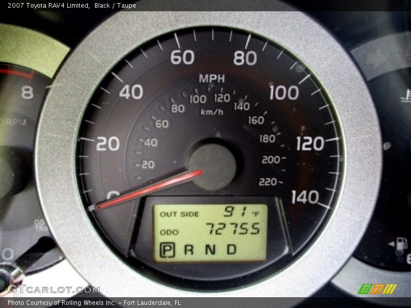 Black / Taupe 2007 Toyota RAV4 Limited