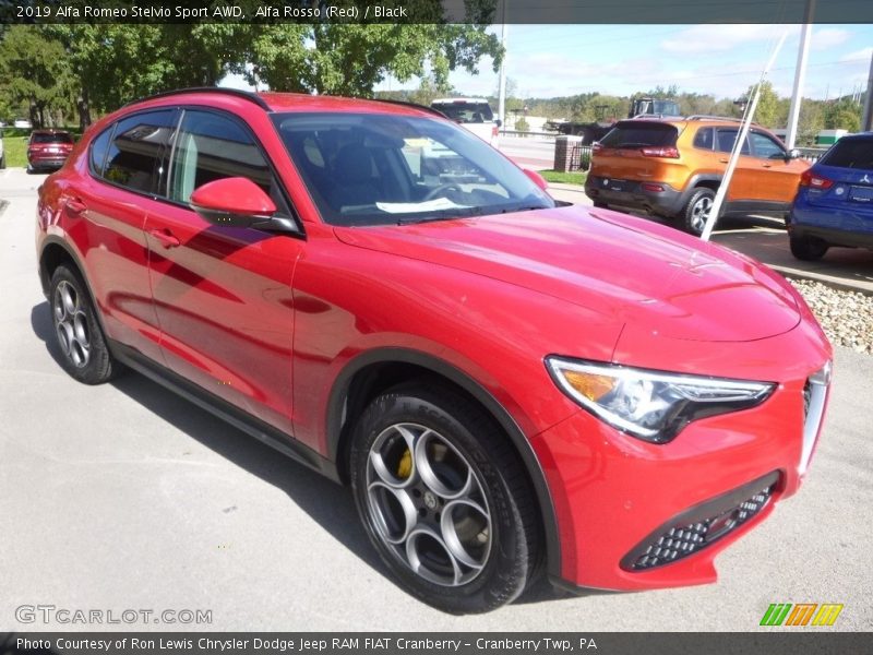 Alfa Rosso (Red) / Black 2019 Alfa Romeo Stelvio Sport AWD