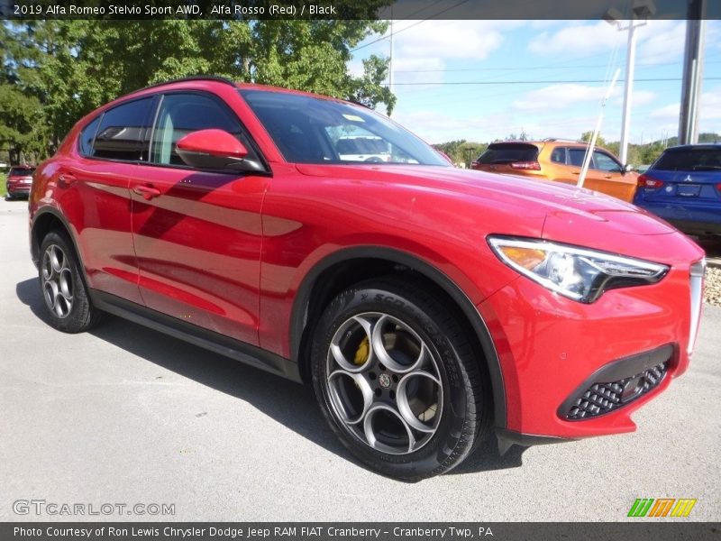 Alfa Rosso (Red) / Black 2019 Alfa Romeo Stelvio Sport AWD
