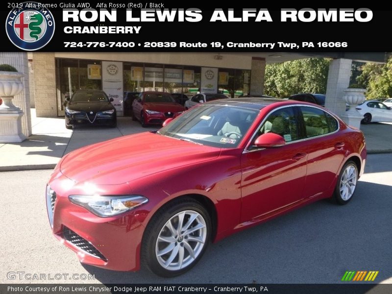 Alfa Rosso (Red) / Black 2019 Alfa Romeo Giulia AWD