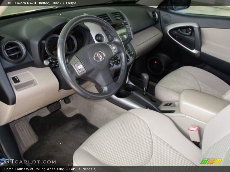 Black / Taupe 2007 Toyota RAV4 Limited