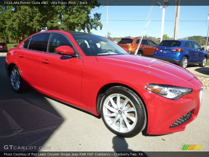 Alfa Rosso (Red) / Black 2019 Alfa Romeo Giulia AWD