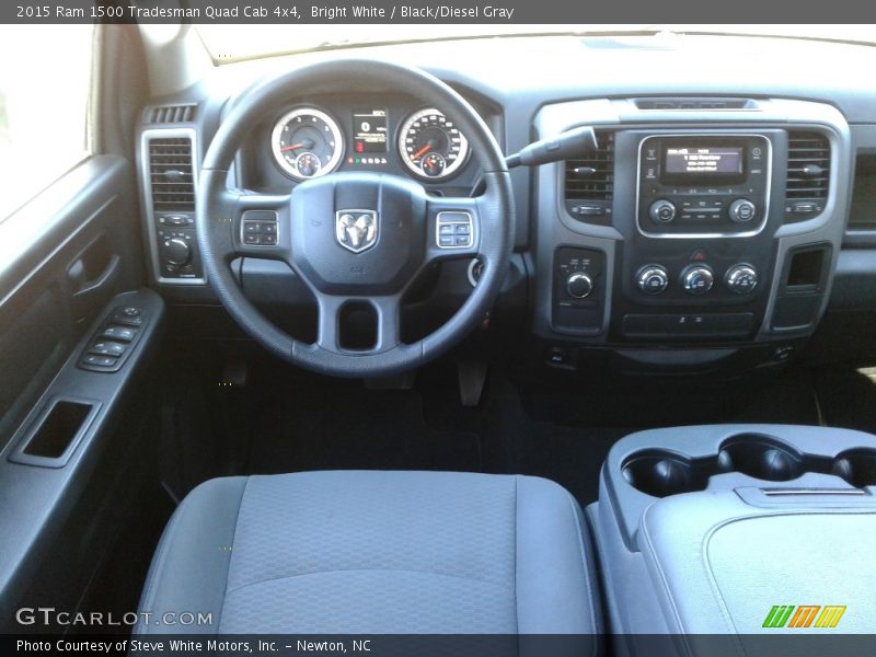 Bright White / Black/Diesel Gray 2015 Ram 1500 Tradesman Quad Cab 4x4