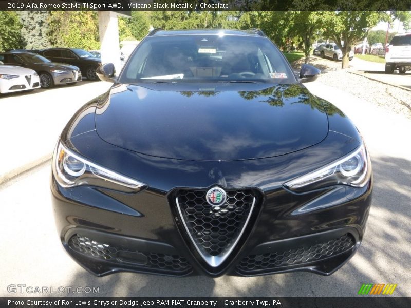 Volcano Black Metallic / Chocolate 2019 Alfa Romeo Stelvio Ti Sport AWD