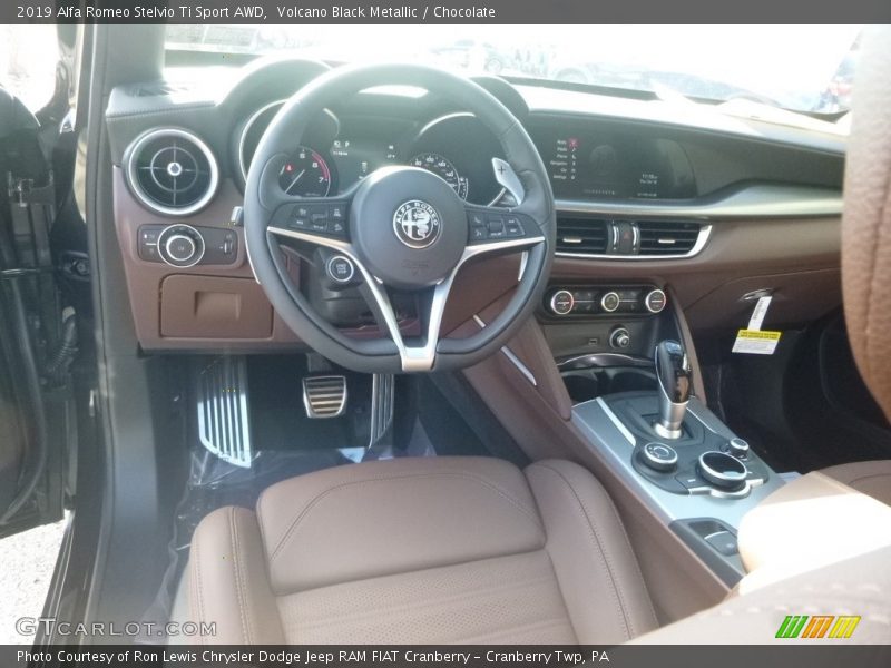 2019 Stelvio Ti Sport AWD Chocolate Interior