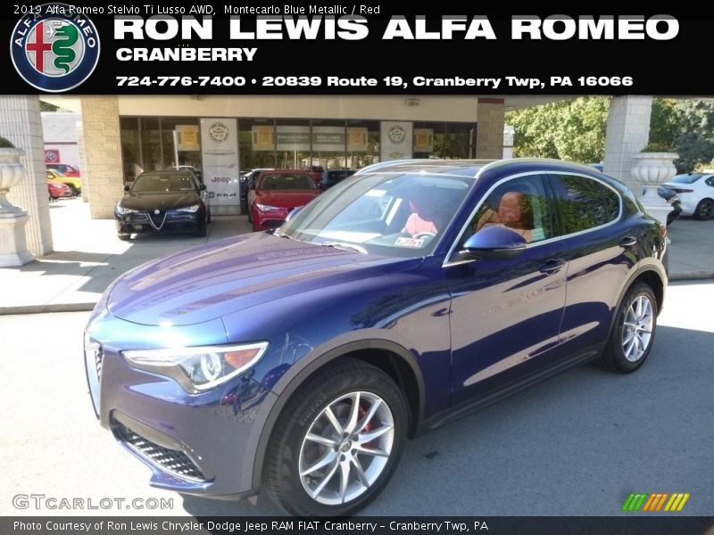 Montecarlo Blue Metallic / Red 2019 Alfa Romeo Stelvio Ti Lusso AWD