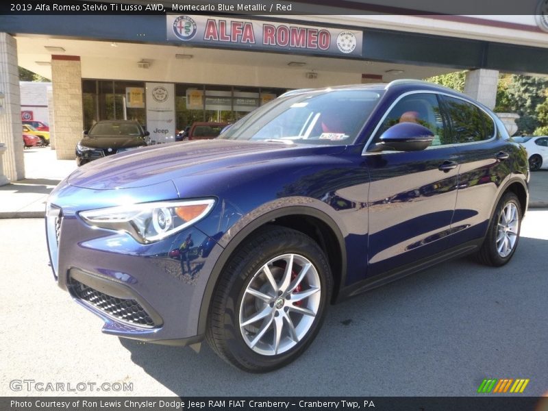 Montecarlo Blue Metallic / Red 2019 Alfa Romeo Stelvio Ti Lusso AWD