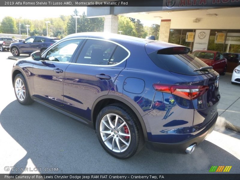 Montecarlo Blue Metallic / Red 2019 Alfa Romeo Stelvio Ti Lusso AWD