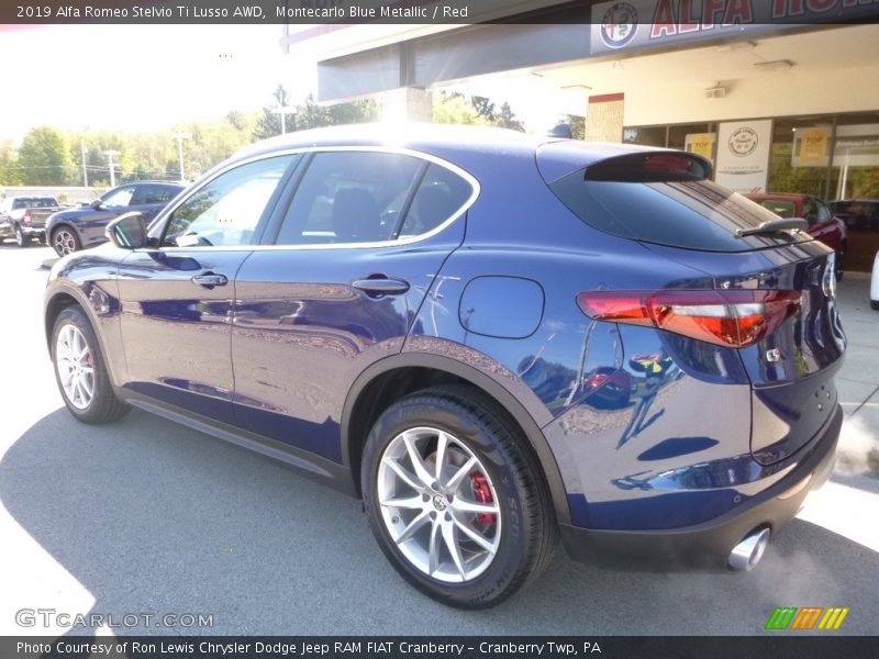 Montecarlo Blue Metallic / Red 2019 Alfa Romeo Stelvio Ti Lusso AWD