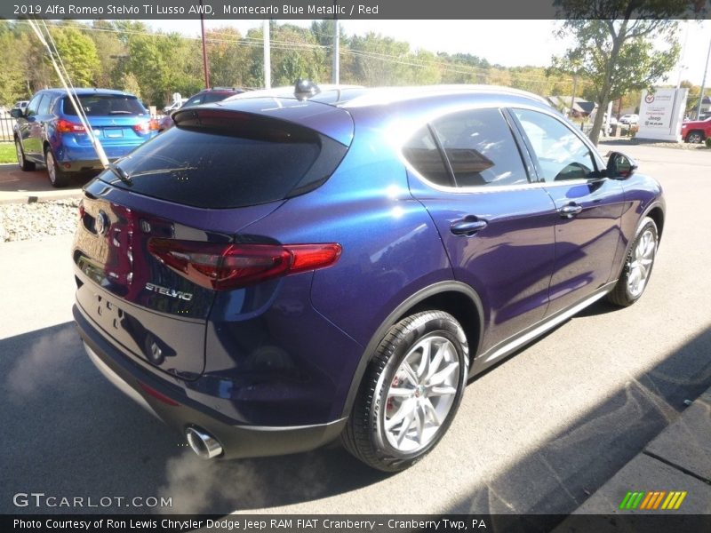 Montecarlo Blue Metallic / Red 2019 Alfa Romeo Stelvio Ti Lusso AWD