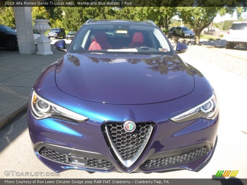 Montecarlo Blue Metallic / Red 2019 Alfa Romeo Stelvio Ti Lusso AWD