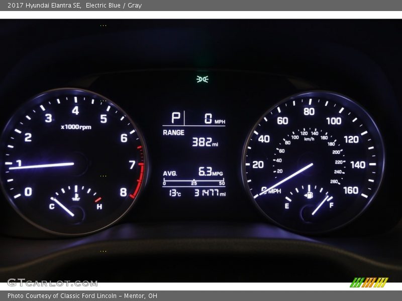 Electric Blue / Gray 2017 Hyundai Elantra SE