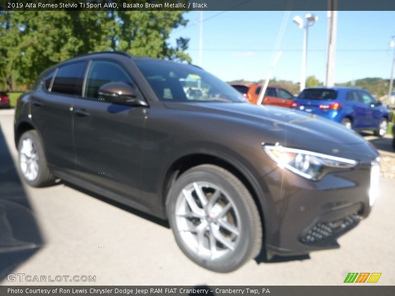 Basalto Brown Metallic / Black 2019 Alfa Romeo Stelvio Ti Sport AWD