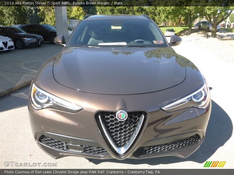 Basalto Brown Metallic / Black 2019 Alfa Romeo Stelvio Ti Sport AWD