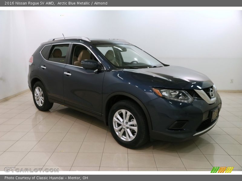 Arctic Blue Metallic / Almond 2016 Nissan Rogue SV AWD