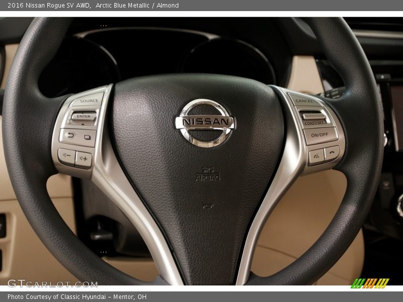 Arctic Blue Metallic / Almond 2016 Nissan Rogue SV AWD