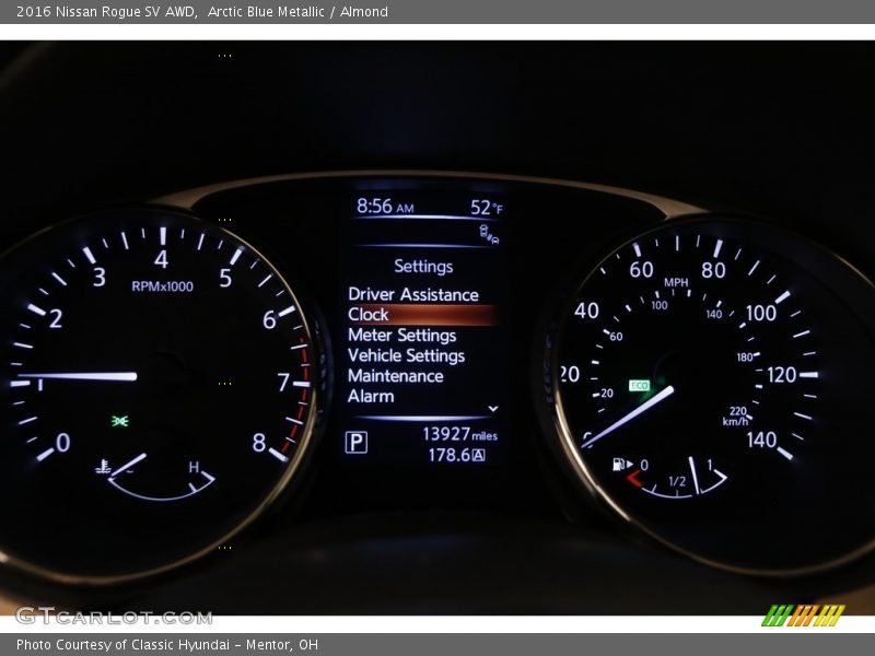 Arctic Blue Metallic / Almond 2016 Nissan Rogue SV AWD