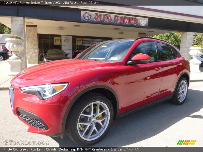Alfa Rosso (Red) / Black 2019 Alfa Romeo Stelvio Ti Sport AWD