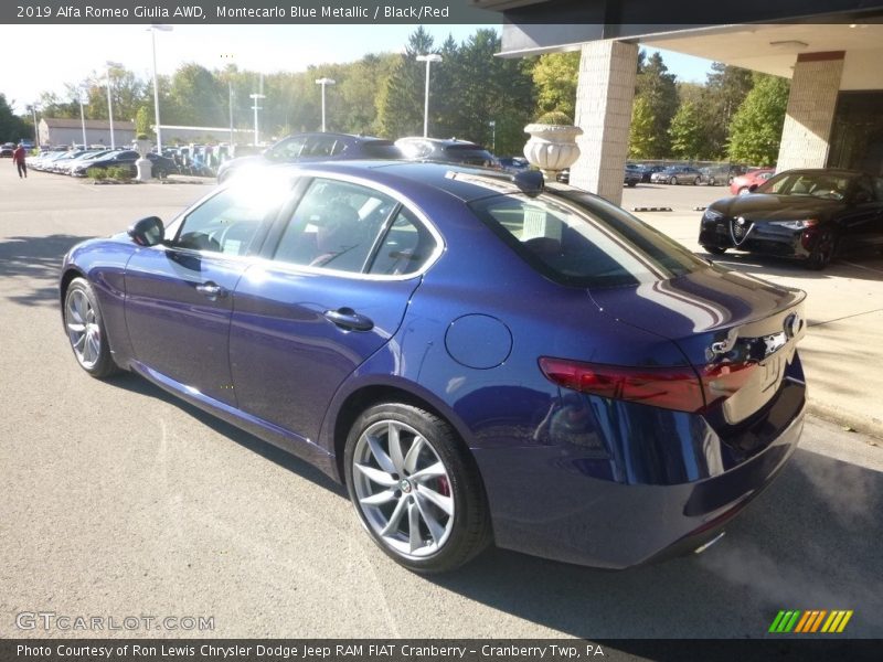 Montecarlo Blue Metallic / Black/Red 2019 Alfa Romeo Giulia AWD