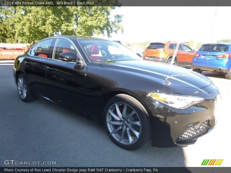 Alfa Black / Black/Red 2019 Alfa Romeo Giulia AWD