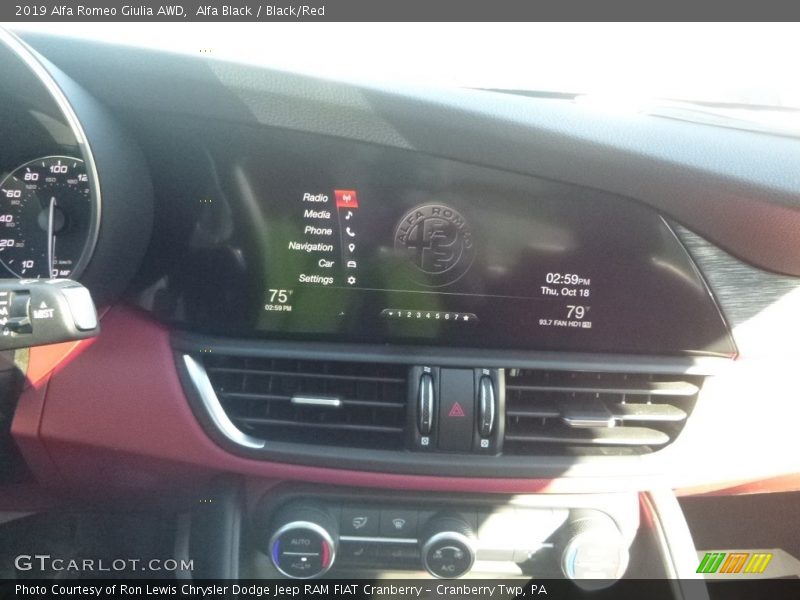 Alfa Black / Black/Red 2019 Alfa Romeo Giulia AWD