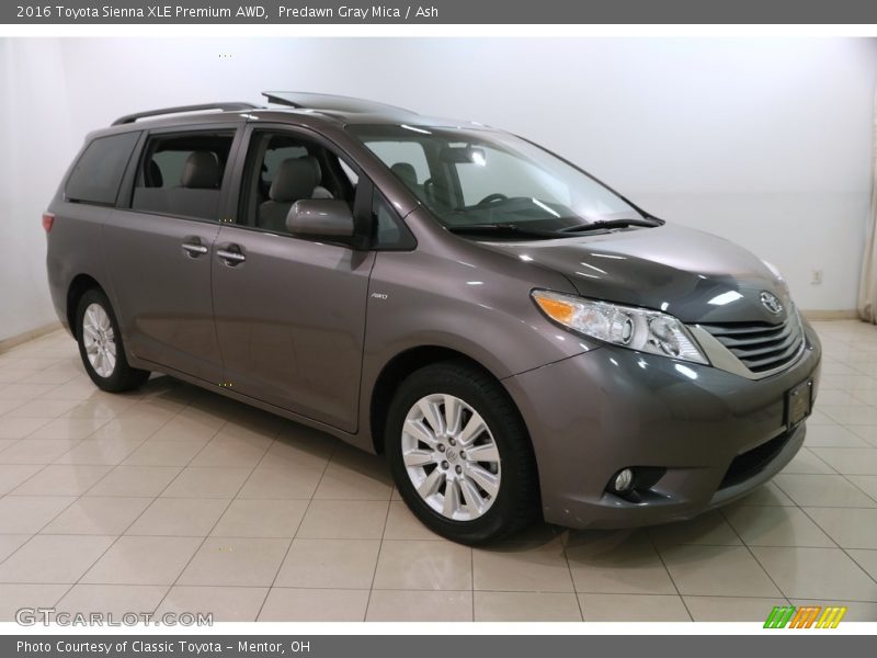 Predawn Gray Mica / Ash 2016 Toyota Sienna XLE Premium AWD