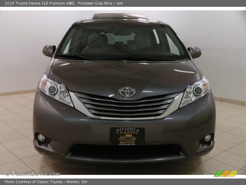 Predawn Gray Mica / Ash 2016 Toyota Sienna XLE Premium AWD