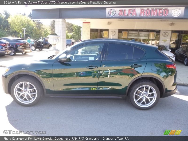 Verde Visconti (Green) Metallic / Chocolate 2019 Alfa Romeo Stelvio Ti Sport AWD