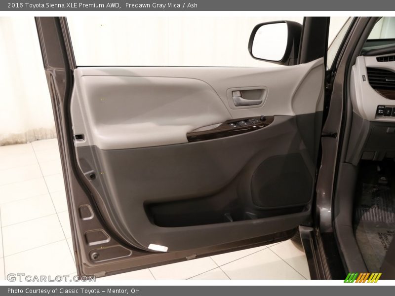 Predawn Gray Mica / Ash 2016 Toyota Sienna XLE Premium AWD