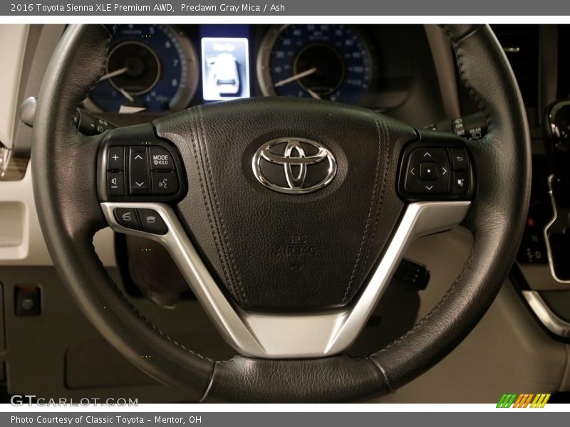 Predawn Gray Mica / Ash 2016 Toyota Sienna XLE Premium AWD