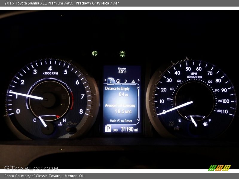 Predawn Gray Mica / Ash 2016 Toyota Sienna XLE Premium AWD