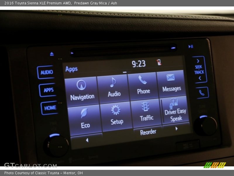 Predawn Gray Mica / Ash 2016 Toyota Sienna XLE Premium AWD