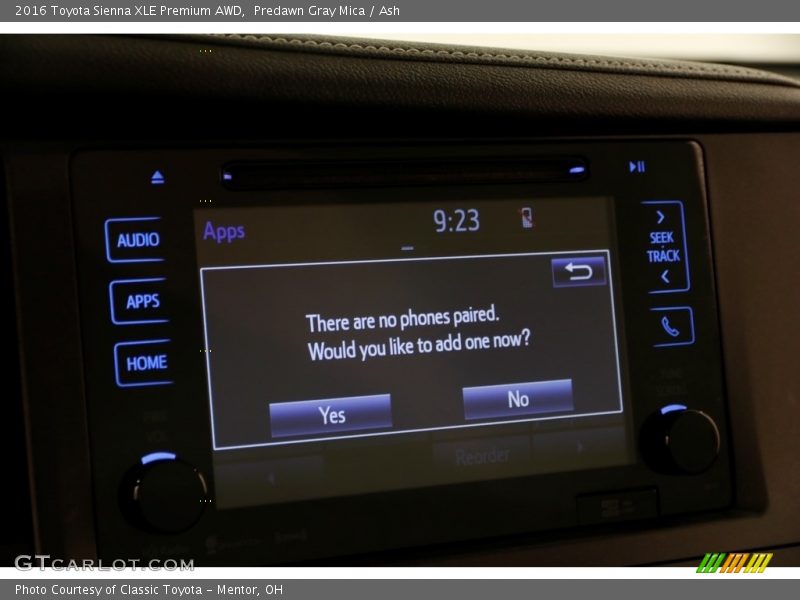 Predawn Gray Mica / Ash 2016 Toyota Sienna XLE Premium AWD