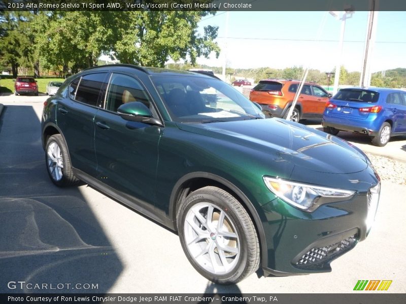 Verde Visconti (Green) Metallic / Chocolate 2019 Alfa Romeo Stelvio Ti Sport AWD