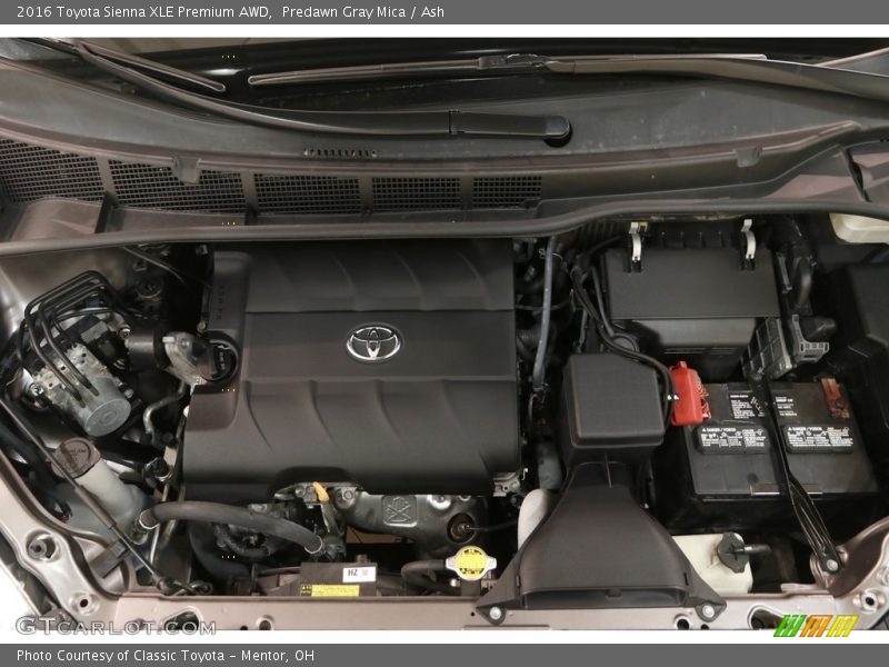Predawn Gray Mica / Ash 2016 Toyota Sienna XLE Premium AWD