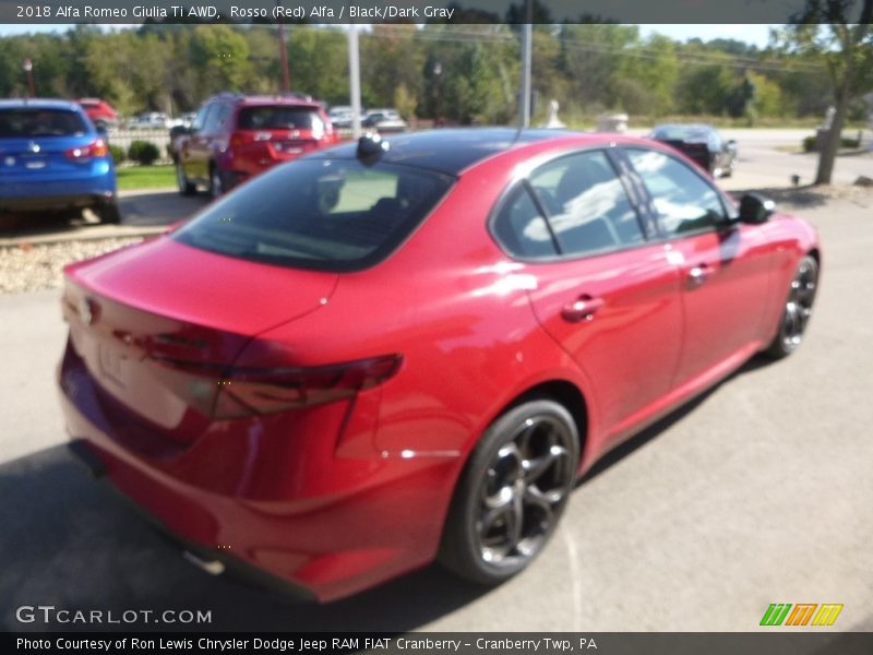Rosso (Red) Alfa / Black/Dark Gray 2018 Alfa Romeo Giulia Ti AWD