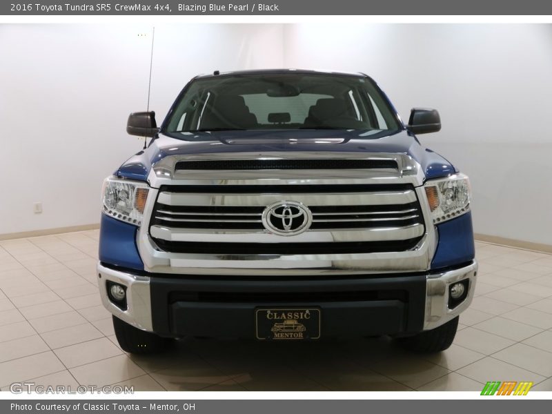 Blazing Blue Pearl / Black 2016 Toyota Tundra SR5 CrewMax 4x4