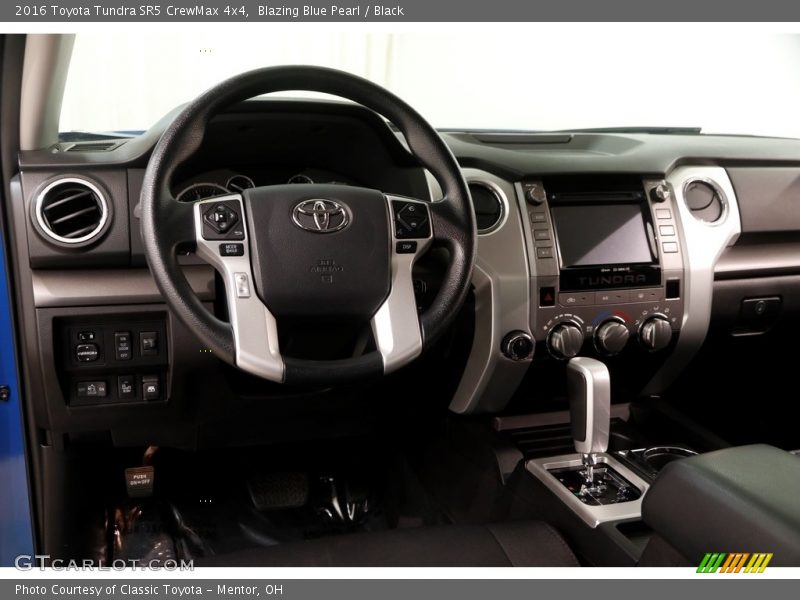 Blazing Blue Pearl / Black 2016 Toyota Tundra SR5 CrewMax 4x4