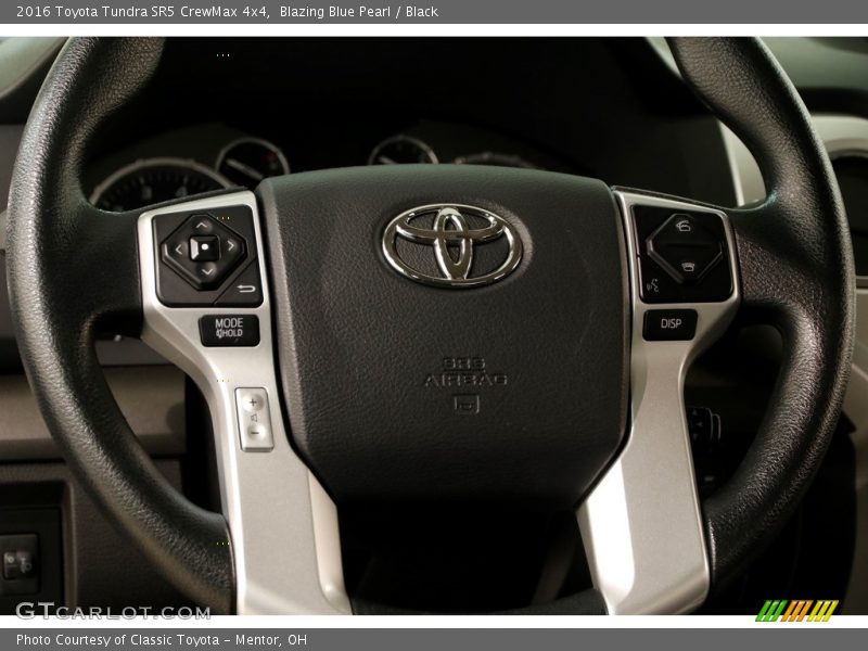 Blazing Blue Pearl / Black 2016 Toyota Tundra SR5 CrewMax 4x4
