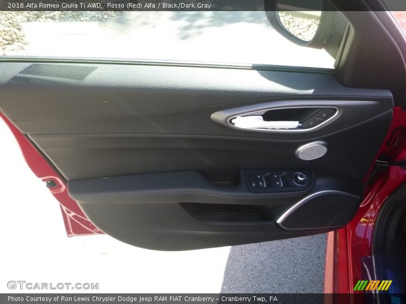 Rosso (Red) Alfa / Black/Dark Gray 2018 Alfa Romeo Giulia Ti AWD