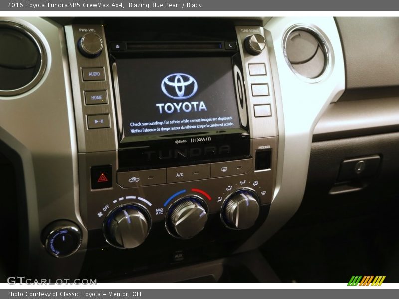 Blazing Blue Pearl / Black 2016 Toyota Tundra SR5 CrewMax 4x4