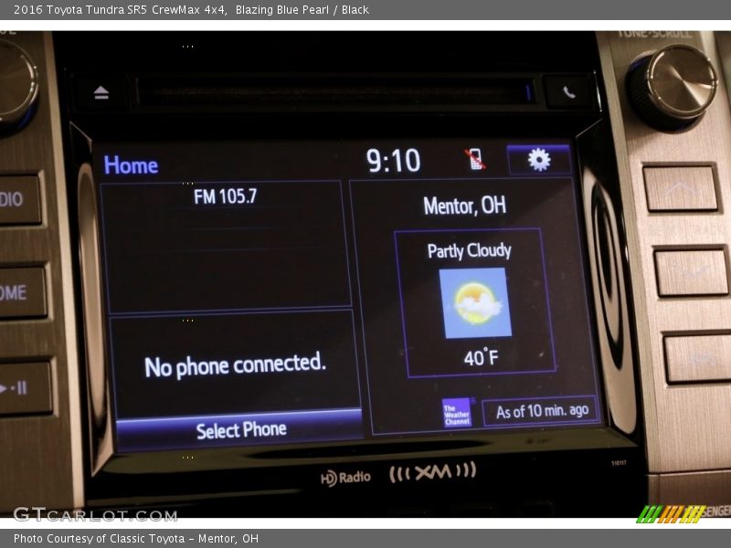 Blazing Blue Pearl / Black 2016 Toyota Tundra SR5 CrewMax 4x4