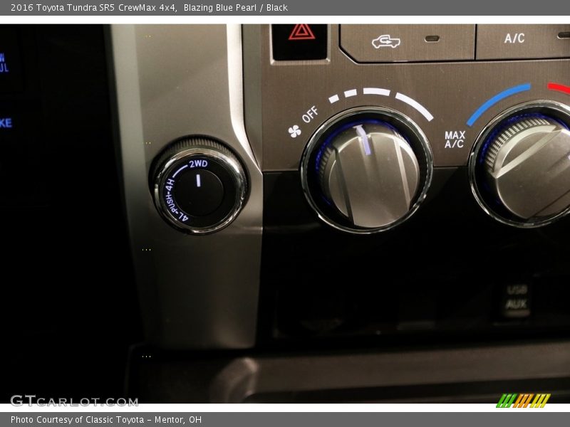 Blazing Blue Pearl / Black 2016 Toyota Tundra SR5 CrewMax 4x4